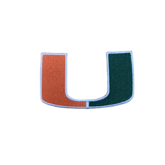University of Miami Embroidered Iron on Patches