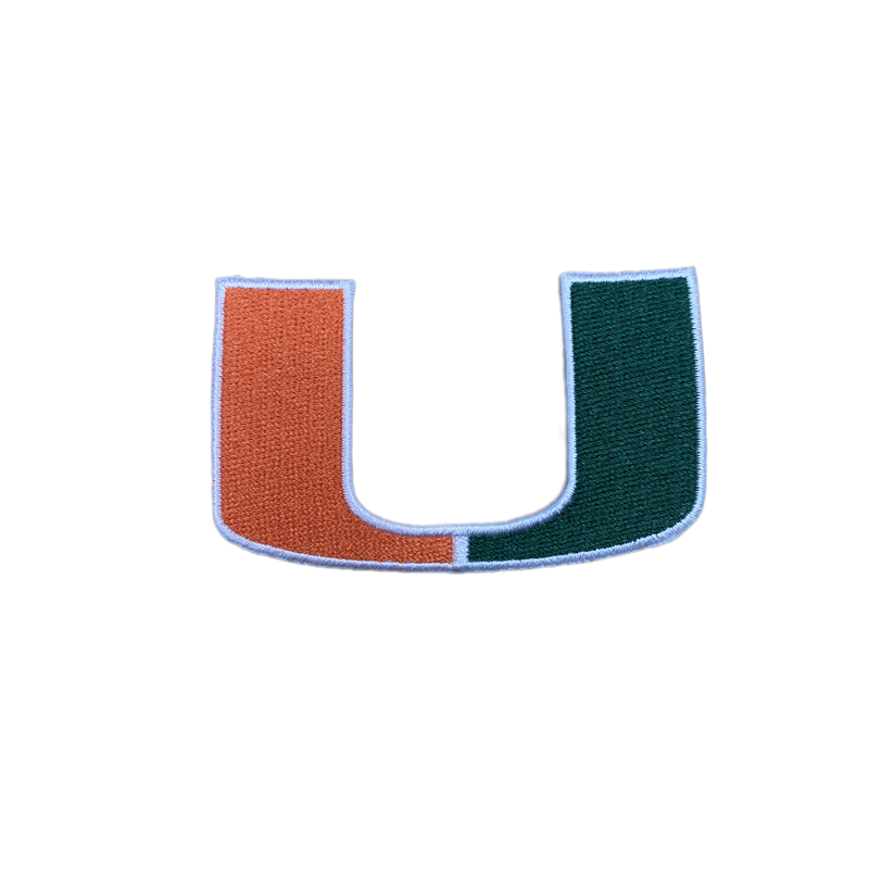 University of Miami Embroidered Iron on Patches